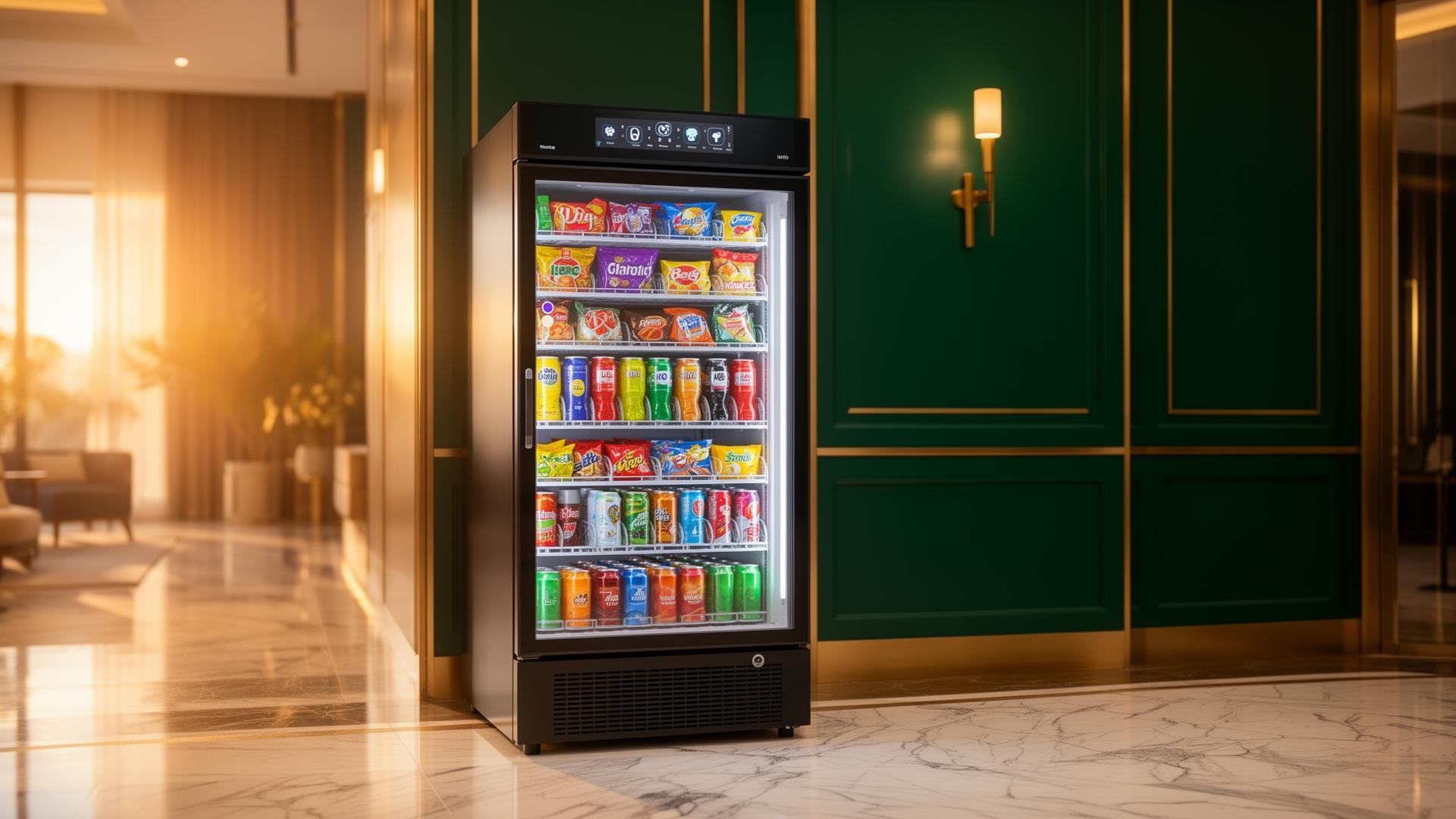 AI SmartCooler in luxury apartment lobby